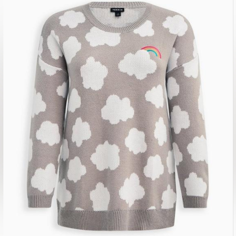 Pullover Drop Shoulder Tunic Sweater - image 2